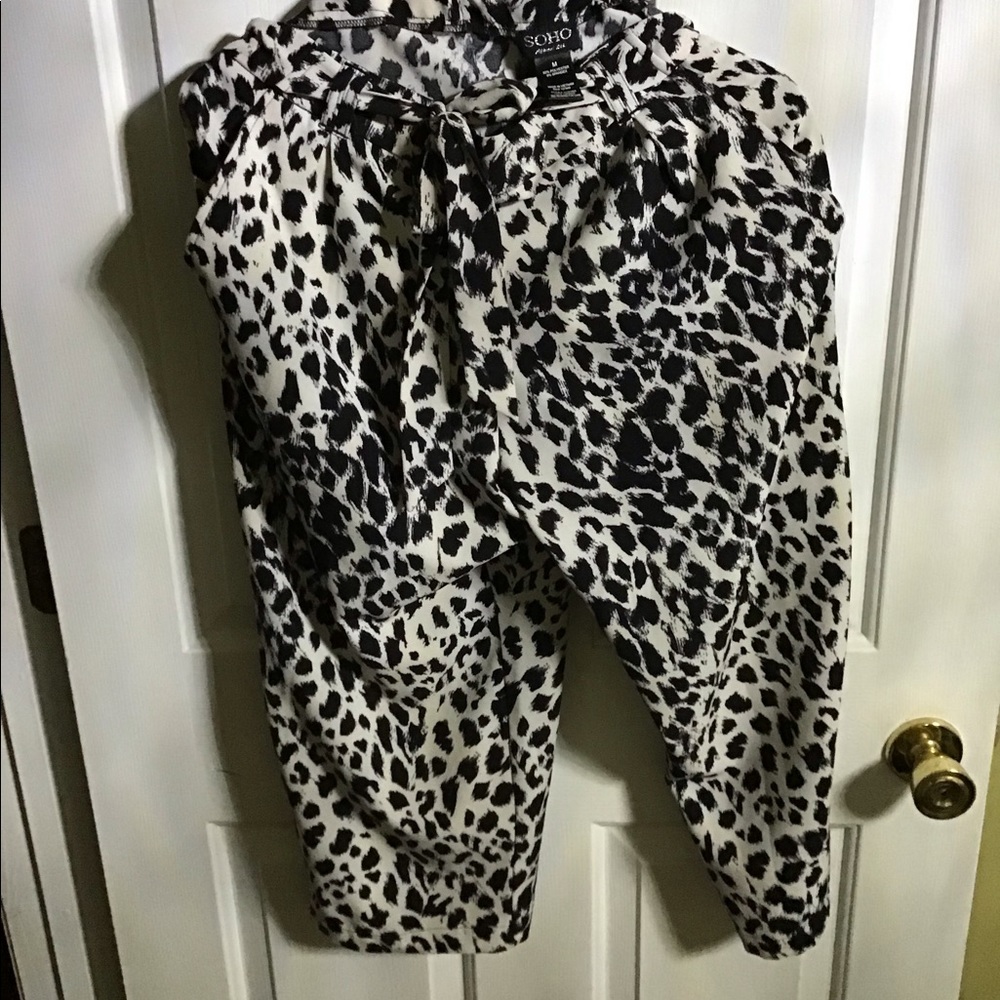 Cropped high waisted paper bag pant